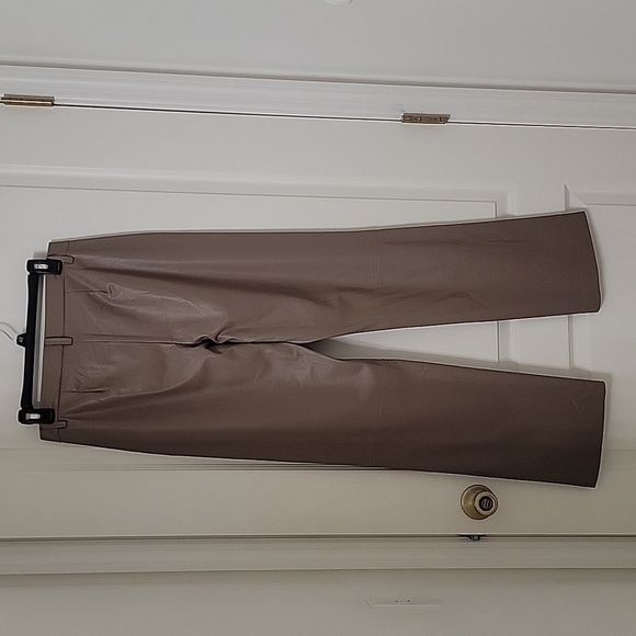 VERO MODA Size M Beige-y Taupe High Rise Faux Leather Pants, Exc. Used Cond - Picture 3 of 15